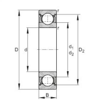 FAG Deep groove ball bearings - 6010-2Z