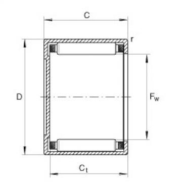 FAG Drawn cup needle roller bearings with closed end - BK1312