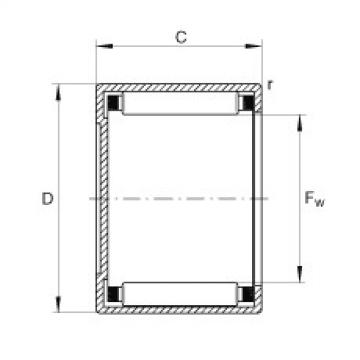 FAG Drawn cup needle roller bearings with closed end - BCE118