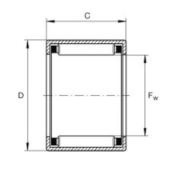 FAG Drawn cup needle roller bearings with open ends - SCE105