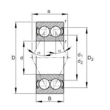 FAG Angular contact ball bearings - 3005-B-2RS-TVH