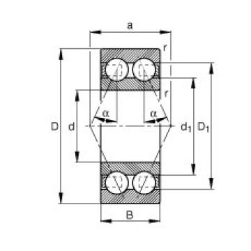 FAG Angular contact ball bearings - 3207-BD-XL