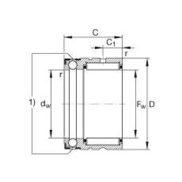 FAG Needle roller/axial ball bearings - NX20-XL