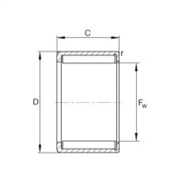 FAG Drawn cup needle roller bearings with open ends - HN2820