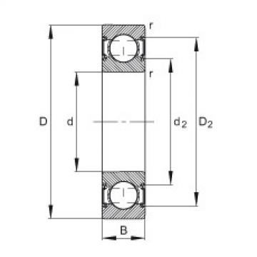 FAG Deep groove ball bearings - 6209-C-2HRS