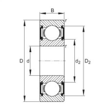 FAG Deep groove ball bearings - 6309-C-2BRS