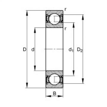 FAG Deep groove ball bearings - S61702-2RSR