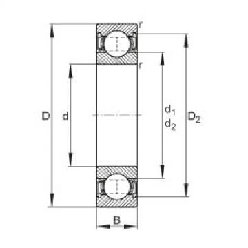 FAG Deep groove ball bearings - 6007-2RSR