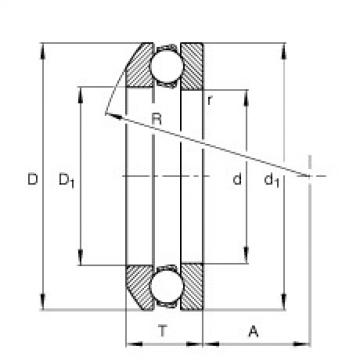 FAG Axial deep groove ball bearings - 53212 + U212