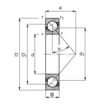 FAG Angular contact ball bearings - 71814-B-TVH