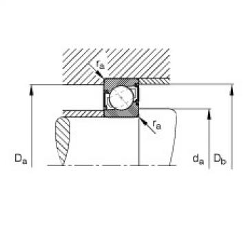 FAG Angular contact ball bearings - 7214-B-XL-2RS-TVP