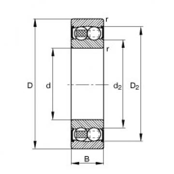 FAG Self-aligning ball bearings - 2303-2RS-TVH