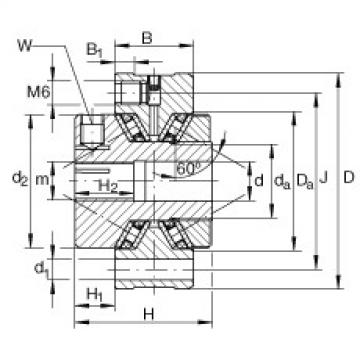 FAG Axial conical thrust cage needle roller bearings - ZAXFM1555