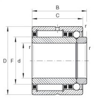 FAG Needle roller/angular contact ball bearings - NKIB5906-XL