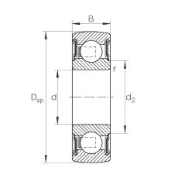 FAG Self-aligning deep groove ball bearings - 203-XL-NPP-B