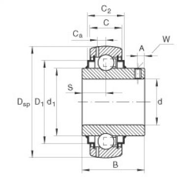 FAG Radial insert ball bearings - GY1203-KRR-B-AS2/V