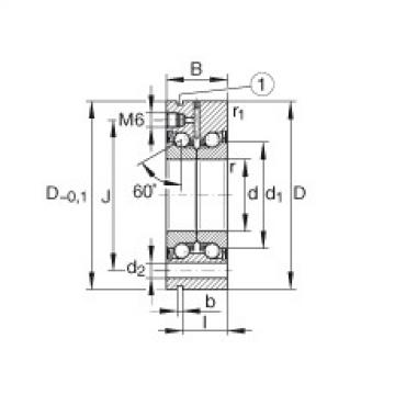 FAG Axial angular contact ball bearings - ZKLF3080-2RS-PE