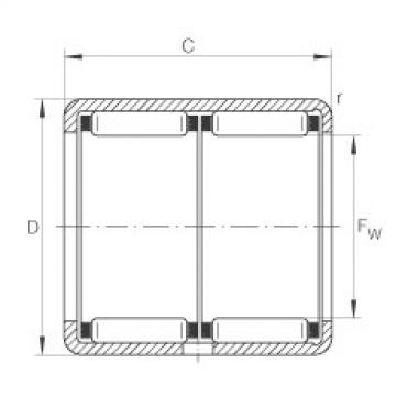 FAG Drawn cup needle roller bearings with open ends - HK1622-ZW