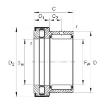 FAG Needle roller/axial cylindrical roller bearings - NKXR35-Z-XL