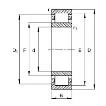 FAG Cylindrical roller bearings - NU1017-XL-M1