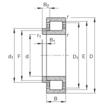 FAG Cylindrical roller bearings - NJ202-E-XL-TVP2 + HJ202-E