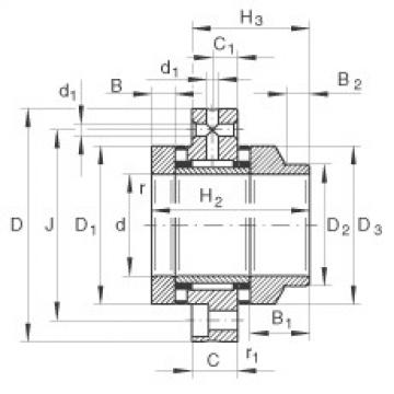 FAG Needle roller/axial cylindrical roller bearings - ZARF2575-L-TV