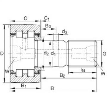 FAG Stud type track rollers - PWKR52-2RS-RR-XL