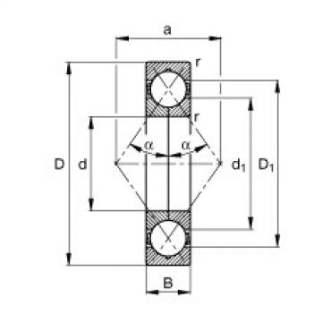 FAG Four point contact bearings - QJ208-XL-TVP