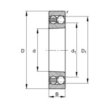 FAG Self-aligning ball bearings - 1205-K-TVH-C3