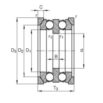 FAG Axial deep groove ball bearings - 54213 + U213