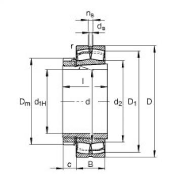 FAG Spherical roller bearings - 21318-E1-XL-K + H318