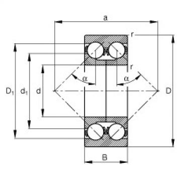 FAG Angular contact ball bearings - 3312-DA