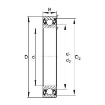 FAG Deep groove ball bearings - 61811-2RZ-Y