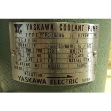 Yaskawa Coolant Pump YFPC-18DJFA