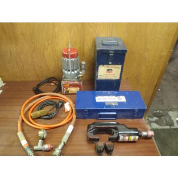 SOMERSET UT10-A1 HYDRAULIC PUMP &amp; HUSKIE EP-610HN HYDRAULIC CRIMPER W/DIE,CASES