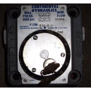 Continental Hydraulic Flow Control , # F12M-B12-G-C , (A7L)