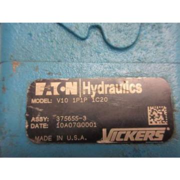 VICKERS V10 1P1P 1C20 1GPM SINGLE STAGE VANE HYDRAULIC PUMP D546842