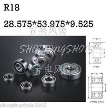 10) R18 open 1 1/8&#034;x 2 1/8&#034; x 1/2&#034; inch Bearing Miniature Ball Radial Bearings