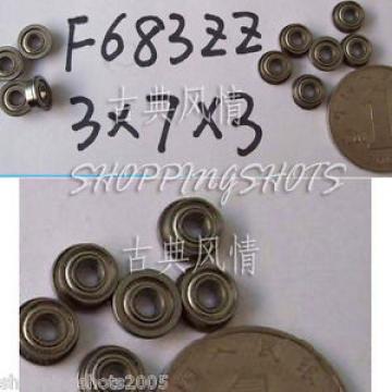 10) F683ZZ 3x7x3 Flanged 3*7*3 mm F683Z Miniature Ball Radial Bearing F683 ZZ 2Z