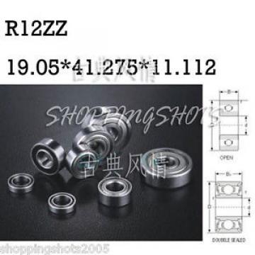 10pcs R12 ZZ 3/4&#034; x 1 5/8&#034; x 7/16&#034; inch Bearing Miniature Ball Radial Bearings Z