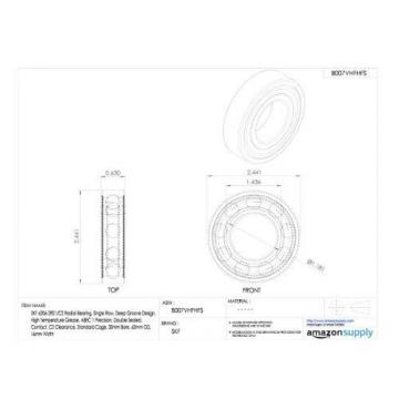 SKF 6206-2RS1/C2 Radial Bearing, Single Row, Deep Groove Design, High