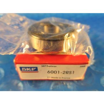 SKF 6001 2RS1, Single Row Radial Bearing, (=2 Timken 9101PP, NSK, NTN)