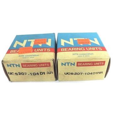 LOT OF 2 NIB NTN UCS207-104D1NR RADIAL INSERT BALL BEARINGS UCS207104D1NR