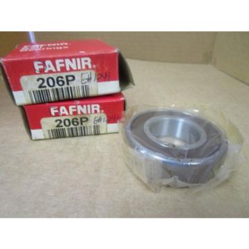 LOT OF 2 Fafnir Torrington Single Groove Radial Ball Bearing 206P New