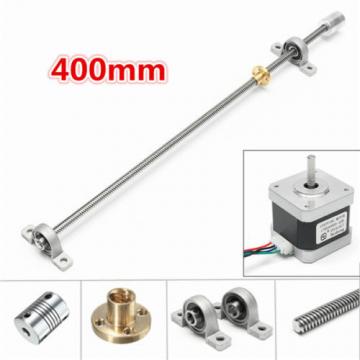 NEMA17 Stepper Motor with 400mm T8 Lead Screw Mounted Ball Bearing and Shaft Cou