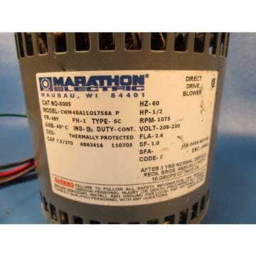 Marathon Electric 48A1101756 X005 Direct Drive Blower PSC Motor, 3 Speed