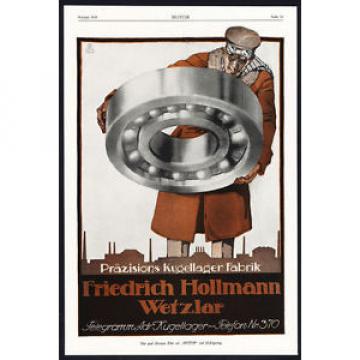 Antique Print-ADVERTISING-HOLLMANN-BALL BEARINGS-HORN-TACHOMETER-Motor-1917