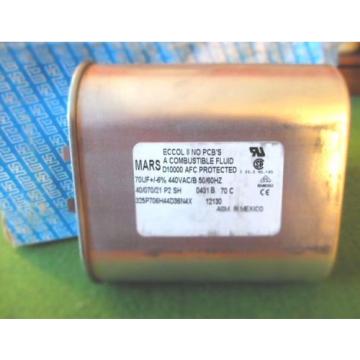 Mars 12130 Motor Run Capacitor, 70uf, 440VAC/B, Oval