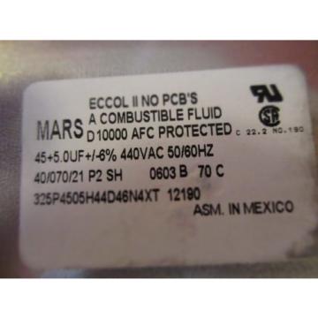 Mars 12190 Motor Run Capacitor, 45/5 MFD, 440VAC, Oval