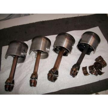 1979  Mercury 175 hp V6 Outboard Motor Pistons (4) with Rods and Bearings